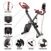 pooboo Folding Exercise Bike Indoor Cycling