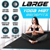 Sensu Large Yoga Mat - 6’ x 4’ x 9mm Extra Thick Exercise Mat for Yoga