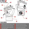 skott 2019 Evo 2 Weightlifting Gloves with Integrated Wrist Wrap