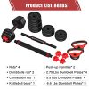 PINROYAL Adjustable Dumbbell Set 4 in 1, Weights Dumbbells Set