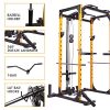 Home Gym 1000LBS Power Rack with LAT Pull Down and 360° Landmine