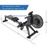 Magnetic Air Rowing Machine with 16-Level Resistance and LCD Monitor