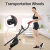pooboo Foldable Exercise Bike with LCD Display Stationary Bike