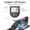 Experience Full-Body Workouts at Home – Adjustable Water Rowing Machine with LED Monitor
