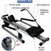 Rowing Machine Foldable Adjustable Resistance Hydraulic Rower