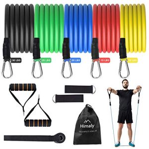 Himaly Exercise Resistance Bands Set Strength Training Fitness Tubes