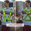 LED Reflective Safety Vest with Storage Pouch - USB Charging