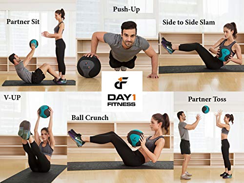 Medicine Exercise Ball with Dual Texture for Superior Grip
