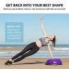 Z ZELUS Balance Ball Trainer Half Yoga Exercise Ball with Resistance Bands