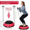 GYMMAGE Half Ball Balance Trainer Yoga Exercise Ball with Resistance Bands