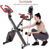pooboo Folding Exercise Bike Upright Convertible Magnetic Bike