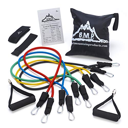 Resistance Band Set with Door Anchor, Ankle Strap, Exercise Chart