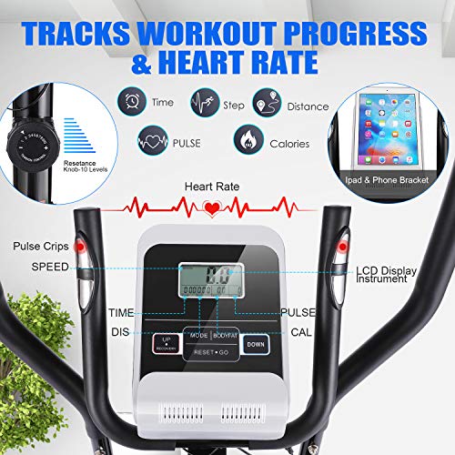 FUNMILY Elliptical Machine, Portable Magnetic Ellptical Exercise Machine