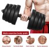 VOSAREA Solid Dumbbell Weights Set 30KG/66LBS