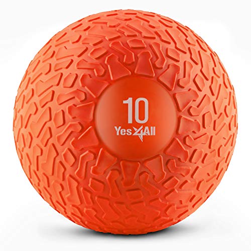 Yes4All Slam Balls (Orange) 10lbs for Strength and Crossfit Workout
