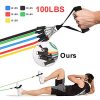 Himaly Exercise Resistance Bands Set Strength Training Fitness Tubes