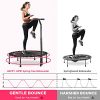Mini Trampoline with Adjustable Handle Fitness Rebounder