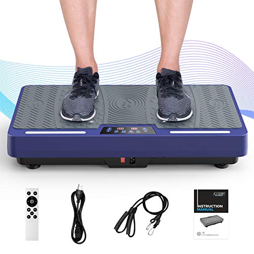 Vibration Plate Exercise Machine with Resistance Bands