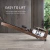 Water Rowing Machine with Bluetooth Monitor Training Exercise