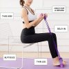 DOUBLEFUN Pedal Resistance 4-Tube Pull Rope with Foot Pedal
