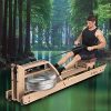 Mr. Right Oak Water Rowing Machine with Bluetooth LCD Monitor - Home Fitness Rower