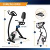 Marcy Foldable Recumbent Exercise Bike with High Backrest