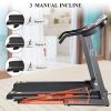 MARNUR Electric Treadmill Foldable 17" Wide Running Machine
