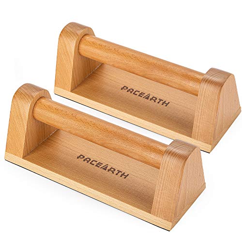 PACEARTH Wood Push Up Bars Support 660 lbs