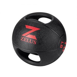 ZELUS Medicine Ball with Dual Grip| 10/20 lbs Exercise Ball