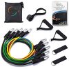 SHAPEU Resistance Band 11 Piece Set - Includes 5 Exercise Bands