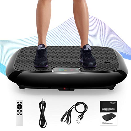 RINKMO Vibration Plate Exercise Machines with Resistance Bands