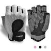 Breathable Workout Gloves, Knuckle Weight Lifting Fingerless
