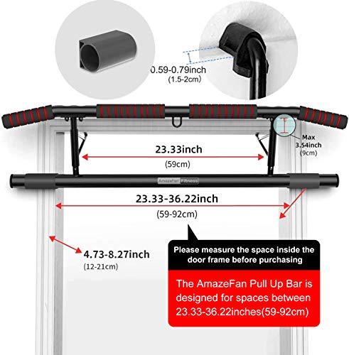 AmazeFan Pull Up Bar Doorway with Ergonomic Grip