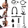 18pcs Cable Pulley System, DIY Home Gym Fitness LAT and Triceps Rope