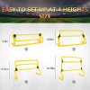 ASENVER 4 Height Agjustable Speed Training Hurdles Set of 5