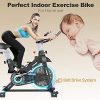 pooboo Indoor Cycling Bike, Belt Drive Indoor Exercise Bike
