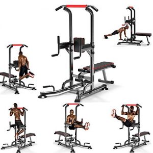 Conversege Power Tower Dip Station and Dumbbell Stool Pull-Ups