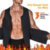 Mens Sweat Sauna Vest for Waist Trainer Zipper Neoprene Tank Top