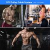 LAT Pull Down Pulley System Gym, 2M Cable Pulley Attachments for Gym