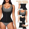 Women Waist Trainer Corset, Zipper Vest Body Shaper Cincher