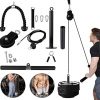 Arm Strength Training with Loading Pin Tricep Strap Bar Cable Rope Machine