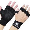 New Ventilated Weight Lifting Gloves with Built-in Wrist Wraps