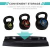 Best Choice Products 3-Piece Kettlebell Set with Storage Rack