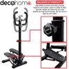 Deco Home Exercise Step Machine w/Adjustable Stability Handle Bars
