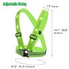 LED Reflective Safety Vest with Storage Pouch - USB Charging