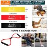 Resistance Bands Set, Including 5 Stackable Exercise Bands