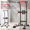 Yoleo Adjustable Power Tower Dip Station Pull Up Bar