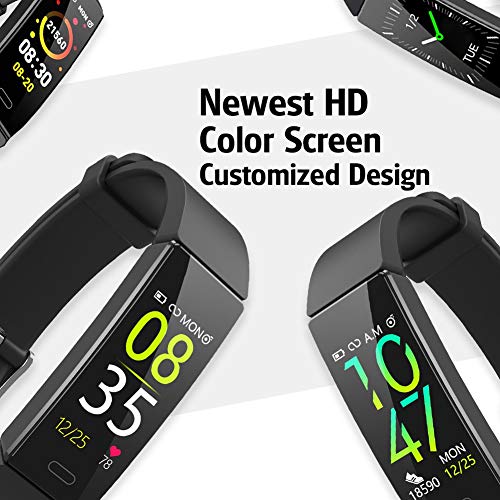 Fitness Tracker Heart Rate Monitor Watch, Waterproof Activity Tracker