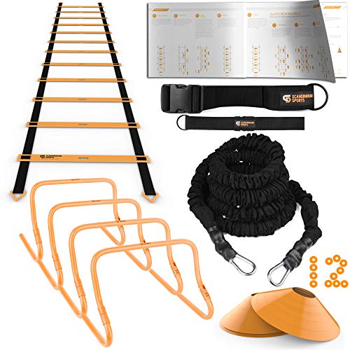 Ulimate Speed Training Set - Agility Ladder, Bungee Resistance Cord