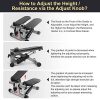 TECHMOO Mini Stepper Trainer Adjustable Height Stepper Exercise Machine